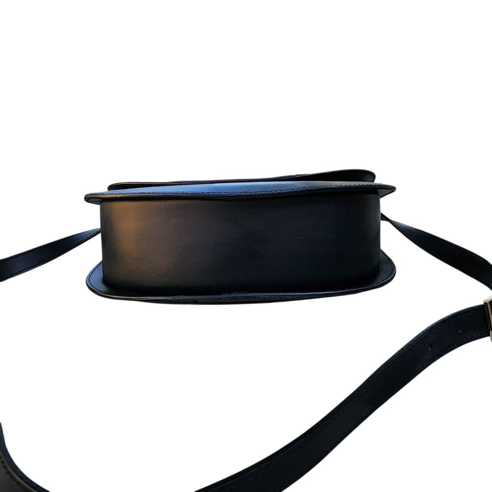 Valentina Fiore Italian Leather Saddle Crossbody Bag - Picture 9 of 11